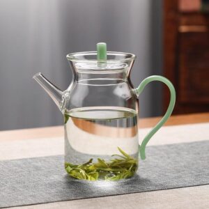 ẤM PHA TRÀ THUỶ TINH QUAI XANH NGỌC