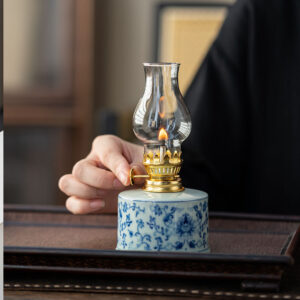 ĐÈN THIỀN SỨ THANH HOA THẮP DẦU, CỒN