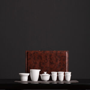 BỘ KHẢI CHÉN TỐNG LỌC TRẮNG HỘP DA