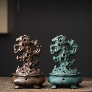 ĐỐT TRẦM GỐM HÌNH ĐÁ THÁI HỒ