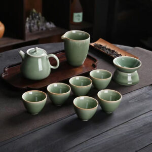 BỘ ẤM CHÉN THANH SỨ MEN NGỌC