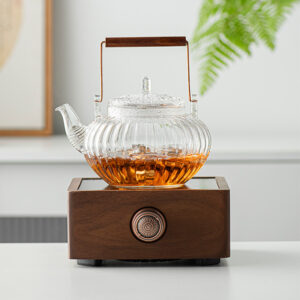 BỘ BẾP HỒNG NGOẠI VỎ GỖ KÈM ẤM THUỶ TINH CÚC LÔI