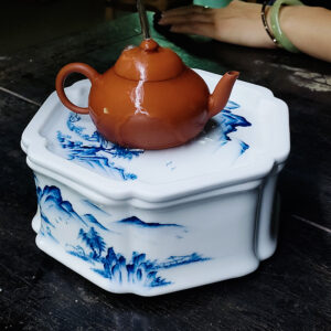 KHAY TRÀ SỨ VẼ MEN LAM