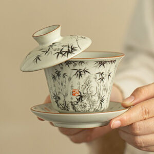 CHÉN KHẢI MEN RẠN TRÚC ĐEN